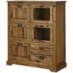 Höffner Highboard  Freddy ¦ holzfarben ¦ Maße (cm): B: 120 H: 140 T: 50.0