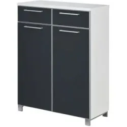 Höffner Schuhschrank  Duna ¦ grau ¦ Maße (cm): B: 84 H: 108 T: 37.0