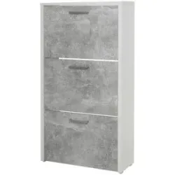 Höffner Schuhschrank  Anfo ¦ grau ¦ Maße (cm): B: 61 H: 115 T: 25.0