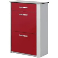 Höffner Schuhschrank  Juno ¦ rot ¦ Maße (cm): B: 71 H: 97 T: 35.0