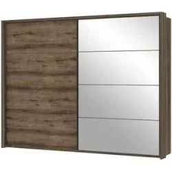 Höffner Schwebetürenschrank  Jedburgh ¦ holzfarben ¦ Maße (cm): B: 280,6 H: 215,1 T: