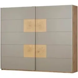Höffner Schwebetürenschrank  Rugby ¦ grau ¦ Maße (cm): B: 270 H: 225 T: 60.0