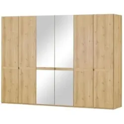 uno Drehtürenschrank  6-türig mit Spiegeltüren Caballo ¦ holzfarben ¦ Maße (cm):
