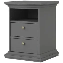 Höffner Nachttisch  Chester ¦ grau ¦ Maße (cm): B: 44 H: 59 T: 40.0