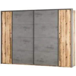 Höffner Kleiderschrank 4-türig  Swindon ¦ holzfarben ¦ Maße (cm): B: 320,6 H: 230 T: