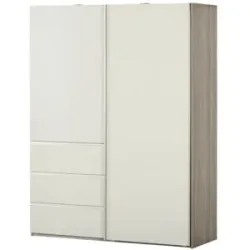 Höffner Schwebetürenschrank  2-türig  Mitta ¦ beige ¦ Maße (cm): B: 165 H: 217 T: 67.0