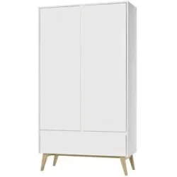 pinio Kleiderschrank  Swing ¦ weiß ¦ Maße (cm): B: 100 H: 199,5 T: 52.5