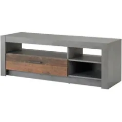 Höffner TV-Lowboard  Quebec ¦ grau ¦ Maße (cm): B: 135,5 H: 49 T: 45.5