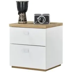 Höffner Nachtkommode  Bente ¦ weiß ¦ Maße (cm): B: 45 H: 48 T: 40.0