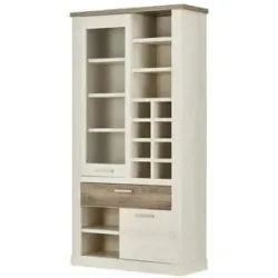 Höffner Vitrine  Viareggio ¦ weiß ¦ Maße (cm): B: 109,8 H: 212 T: 41.3