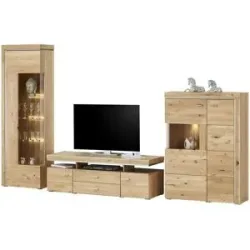 Woodford Wohnwand  Bruni ¦ holzfarben ¦ Maße (cm): B: 316 H: 202 T: 51.0
