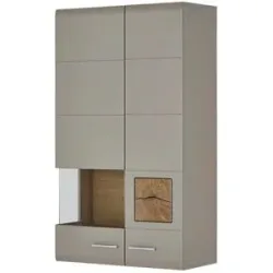 Höffner Hängevitrine  Cortina ¦ grau ¦ Maße (cm): B: 80 H: 137 T: 37.0