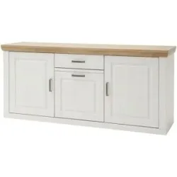 maison bleue Sideboard  Xanten ¦ weiß ¦ Maße (cm): B: 183 H: 85 T: 50.0
