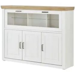 maison bleue Highboard  Xanten ¦ weiß ¦ Maße (cm): B: 163 H: 123 T: 40.0