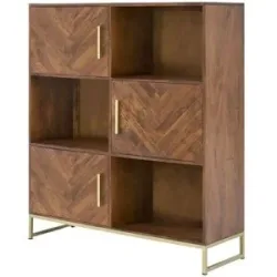 Höffner Highboard aus Massivholz Calatria ¦ holzfarben ¦ Maße (cm): B: 120 H: 140 T: