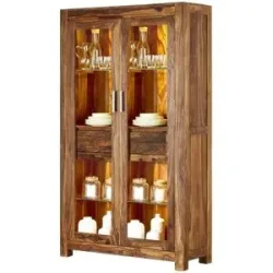Höffner Vitrine  Amarillo ¦ holzfarben ¦ Maße (cm): B: 110 H: 190 T: 40.0