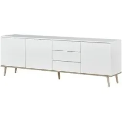 Höffner Sideboard  Gallese ¦ weiß ¦ Maße (cm): B: 200 H: 68 T: 40.0
