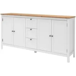 Höffner Sideboard  Mazzano ¦ weiß ¦ Maße (cm): B: 180 H: 90 T: 40.0