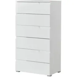 Höffner Kommode  Palermo ¦ weiß ¦ Maße (cm): B: 65 H: 119 T: 40.0
