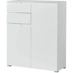 Höffner Kommode  Palermo ¦ weiß ¦ Maße (cm): B: 100 H: 119 T: 40.0
