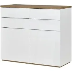 Höffner Kommode  Siena ¦ weiß ¦ Maße (cm): B: 119,6 H: 102,3 T: 50.0