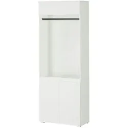 smart Garderobenschrank  BEN ¦ weiß ¦ Maße (cm): B: 80 H: 210 T: 37.0
