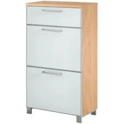 Höffner Schuhschrank  Duna ¦ weiß ¦ Maße (cm): B: 61 H: 108 T: 31.0