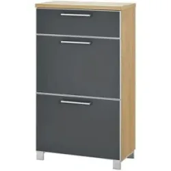 Höffner Schuhschrank  Duna ¦ grau ¦ Maße (cm): B: 61 H: 108 T: 31.0