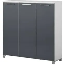 Höffner Schuhkommode  Duna ¦ grau ¦ Maße (cm): B: 126 H: 126 T: 37.0