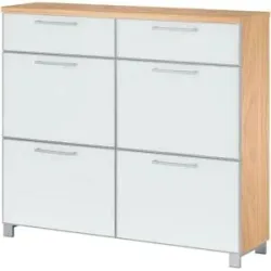 Höffner Schuhschrank  Duna ¦ weiß ¦ Maße (cm): B: 121 H: 108 T: 31.0