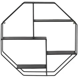 Höffner Wandregal   ¦ schwarz ¦ Maße (cm): B: 44 H: 44 T: 11.0