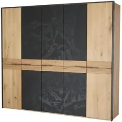 Höffner Drehtürenschrank  5-türig  Kava ¦ holzfarben ¦ Maße (cm): B: 251,8 H: 223,8 T: