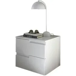 Höffner Nachtkommode  Spalding ¦ weiß ¦ Maße (cm): B: 46 H: 42,3 T: 40.2