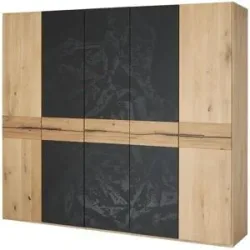 Höffner Drehtürenschrank  5-türig  Kava ¦ holzfarben ¦ Maße (cm): B: 249,6 H: 222,3 T: