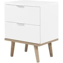 Höffner Nachtkommode  Gallese ¦ weiß ¦ Maße (cm): B: 40 H: 51,9 T: 30.0