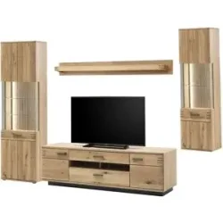 Woodford Wohnkombination  Monta ¦ holzfarben ¦ Maße (cm): B: 305 H: 208 T: 50.0