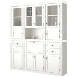 maison bleue Buffet  Petit Chalet ¦ weiß ¦ Maße (cm): B: 196 H: 215 T: 44.0