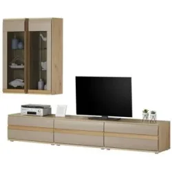 Höffner Wohnkombination  Binz ¦ grau ¦ Maße (cm): B: 270 H: 215 T: 53.0