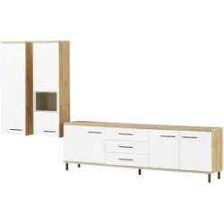 Wohnwert Wohnkombination  Carré ¦ weiß ¦ Maße (cm): B: 362 H: 221 T: 42.0