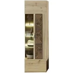 uno Hängevitrine  Madera II ¦ holzfarben ¦ Maße (cm): B: 52 H: 169 T: 37.0