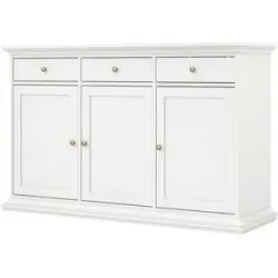 Höffner Buffet-Unterteil  Chester ¦ schwarz ¦ Maße (cm): B: 143,7 H: 91,7 T: 46.1