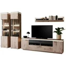 uno Wohnkombination  Kataros ¦ holzfarben ¦ Maße (cm): B: 310 H: 209 T: 50.0