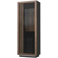 Höffner Vitrine  Sevilla ¦ schwarz ¦ Maße (cm): B: 73 H: 197 T: 42.0