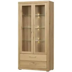 smart Vitrine  Oslo ¦ holzfarben ¦ Maße (cm): B: 91 H: 189 T: 42.0