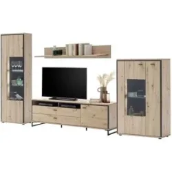 uno Wohnkombination  Argon ¦ holzfarben ¦ Maße (cm): B: 339 H: 210 T: 50.0