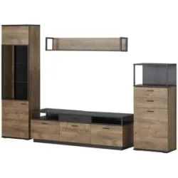 uno Wohnkombination  Bacoor ¦ holzfarben ¦ Maße (cm): B: 300 H: 207 T: 50.0