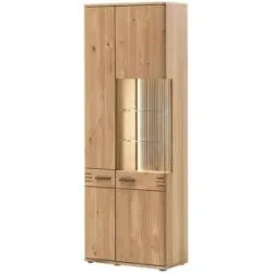 Woodford Kombi-Vitrine  Monta ¦ holzfarben ¦ Maße (cm): B: 75 H: 208 T: 37.0