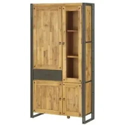 Höffner Vitrine Soft-Close-System Detroit ¦ holzfarben ¦ Maße (cm): B: 102 H: 196 T: