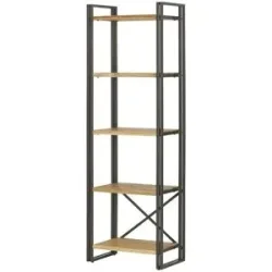 Höffner Bücherregal aus massivem Akazienholz Detroit ¦ holzfarben ¦ Maße (cm): B: 65 H: