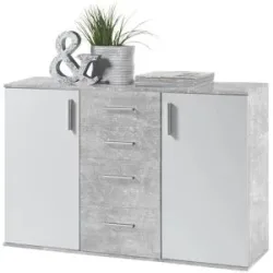 Höffner Sideboard  Lucca ¦ grau ¦ Maße (cm): B: 120 H: 82 T: 35.0